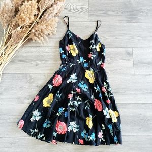 Old Navy Black Floral Cami Dress
